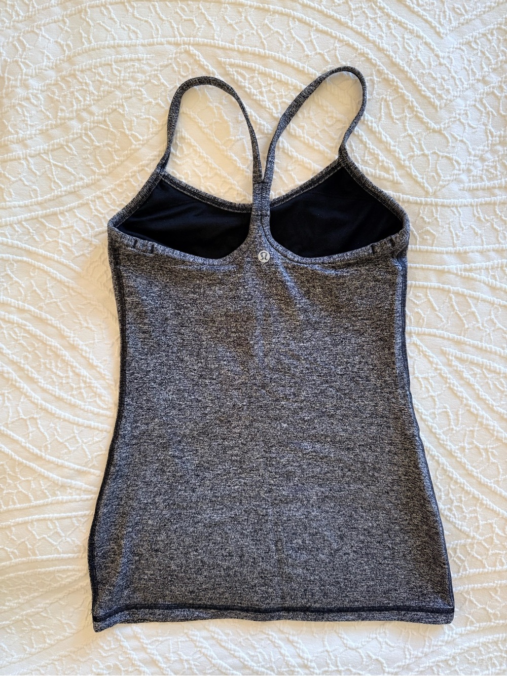 Lululemon Power Y Tank Heathered Grey Size 4